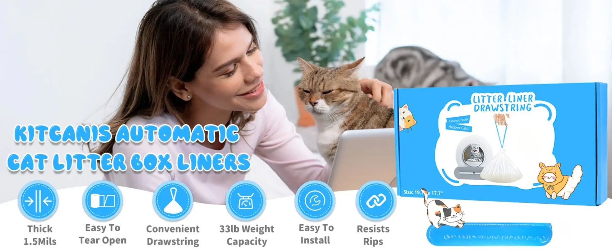 Abfalltüten in Rollen, passend zur smarten Katzentoilette Robot-Kitty