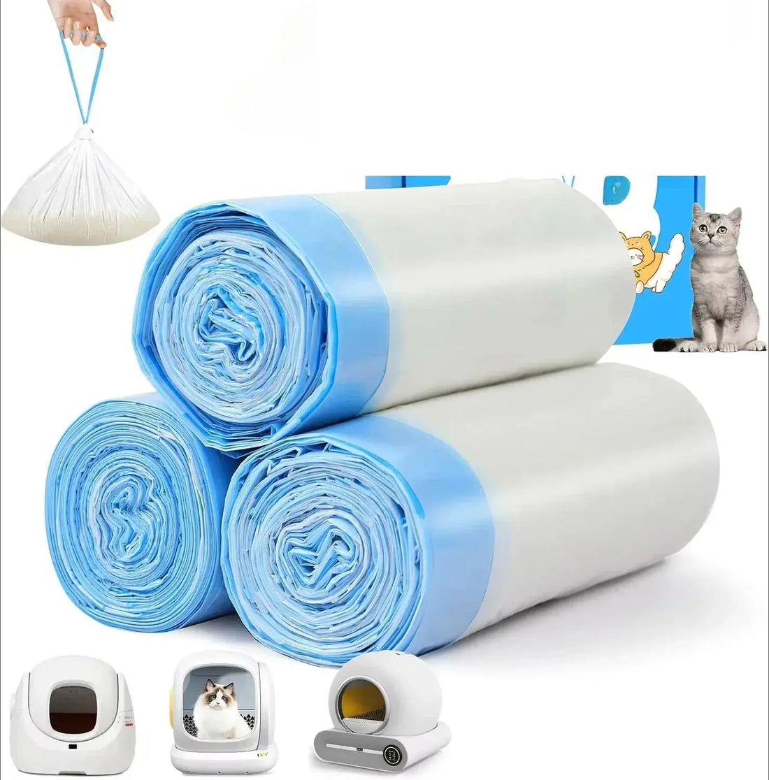 Best Cat Waste Bag Rolls Compatible with Robot-Kitty Litter Boxes